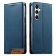 thumbnail image 1 of Funda Tipo Cartera de Cuero Sintético para Samsung Galaxy S25 FE Bloqueo RFID, con Ranuras para Tarjetas y Bolsillo para Efectivo, Cierre Magnético Fuerte Azul, 1 of 6