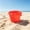 Red, variant on Kids Beach Sand Bucket, Colorful Plastic Toy Pail for Sandcastle Building & Water Play
