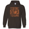 thumbnail image 4 of UGP Campus Apparel Straight Outta Cleveland - Ohio Football Hometown Pride Hoodie - Small - Brown, 4 of 6