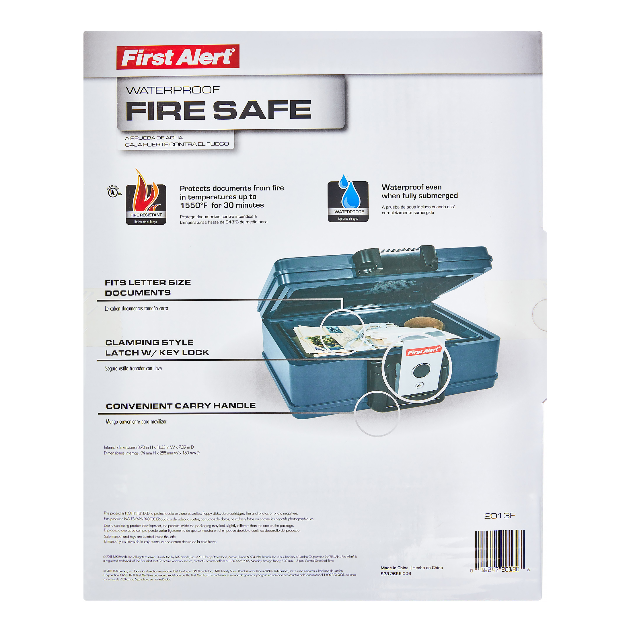 First Alert 2013F Water and Fire Protector File Chest, 0.17 Cubic Ft. - image 4 of 5