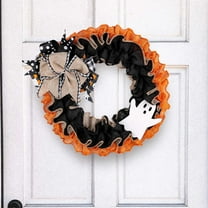 sruoe Halloween Decorations, Indoor Outdoor Halloween Decor, Artificial Wreaths, Halloween Decorations for Outside, Halloween Wreaths for Front Door, Halloween Ghost Wreath Window Decoration