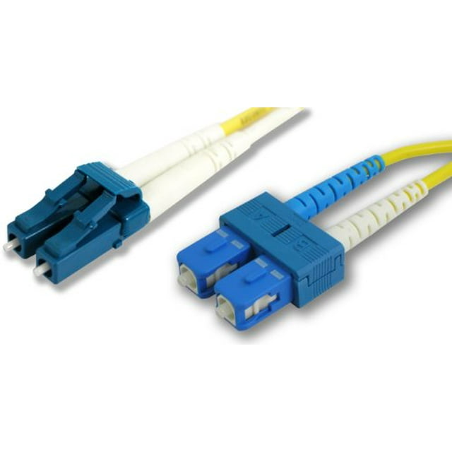 Lynn Electronics Câble Patch Fibre Optique Duplex Simple Mode Lc-Sc 9/125, 20 Mètres, Jaune