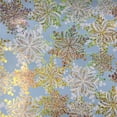 thumbnail image 4 of JILLSON & ROBERTS Winter Snowflake Holographic Wrapping Paper Roll Bundle - Red, Blue, White, Gold (25 sq ft per roll, 75 Total Sq Ft) for Christmas, 3 Pack, 4 of 5