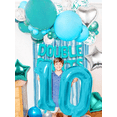 thumbnail image 5 of Teal Blue 10 Year Old Birthday Decorations Double Digits Birthday Decorations Boy 10 Double Digits Decorations 10 Balloon for Peace Out Single Digits Im 10, 5 of 7