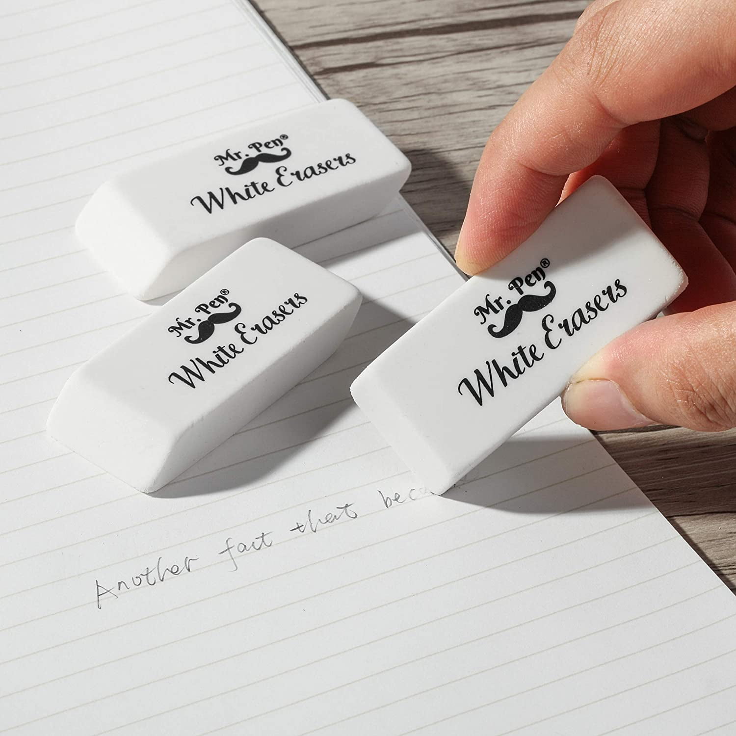 Mr. Pen- Erasers, Pencil Eraser, 12 Pack, White Erasers
