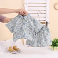 thumbnail image 2 of CAICJ98 Toddler Boy Short Sets Floral Hawaiian Outfits Short Sleeve Button-Front Shirt and Shorts Set Kids Casual Summer Clothes (Blue,4-5 Years), 2 of 4