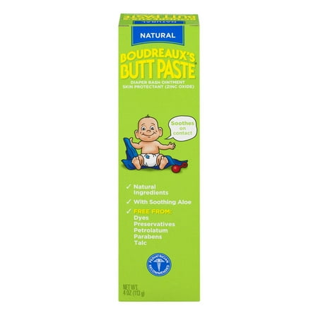 - Boudreaux's Butt Paste Diaper Rash Ointment, Natural, 4 Ounce