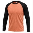 thumbnail image 3 of Guluxicc Men's T Shirts Color Block Crew Neck Drop Shoulder Long Sleeve Lounge Tops for Everyday Wear Summer Casual Outfits, 3 of 4