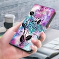 thumbnail image 7 of Leather For Samsung Galaxy A37 5G Wallet Case Crystal Material Painted Pattern, Wallet For Women Men Card Holder Magnetic Clasp Kickstand Folio Case,Color-5,For Galaxy A37 5G, 7 of 7