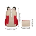 thumbnail image 3 of Foldable Waterproof Backpack, 25L Lightweight Packable Daypack for Travel and Outdoor Activities(Beige,43cm), 3 of 6