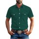 thumbnail image 2 of Yaoyar Mens Summer Vintage Turndown Collar Shirts Short Sleeve Casual Button Down Shirt Beach Vacation Tops, 2 of 6