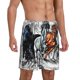 thumbnail image 2 of Balery Four Running Horses Pantalones cortos de pijama de punto de algodón para hombre con cinturilla y bolsillos-4X-Large, 2 of 6