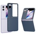 thumbnail image 1 of For Oppo Find N2 Flip 5g Cell Phone Case Carbon Fiber Texture Leather+pc Folding Cover, 1 of 5