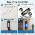 thumbnail image 5 of 2 Pcs Lighted Doorbell Button, NOGIS Wired Door Bell Push Buttons LED Door Chime, Wall Mounted Doorbell Switch Garage Doorbell Button for Most Door Bell Chimes Most Door (Warm Light), 5 of 7