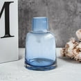 thumbnail image 5 of Todaioua Solid Color Art Glass Vase for Flowers - 5.4" Tall Unique Flower Vase, Clear Handmade Bottle Vase for Home Decor, Bud Vase as Decorative Shelf Decor or Wedding Gift, Blue, 5 of 6