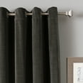 thumbnail image 2 of Quality Home's Vintage Cotton Velvet Opaque Nickel Grommet Curtains, 2 of 3