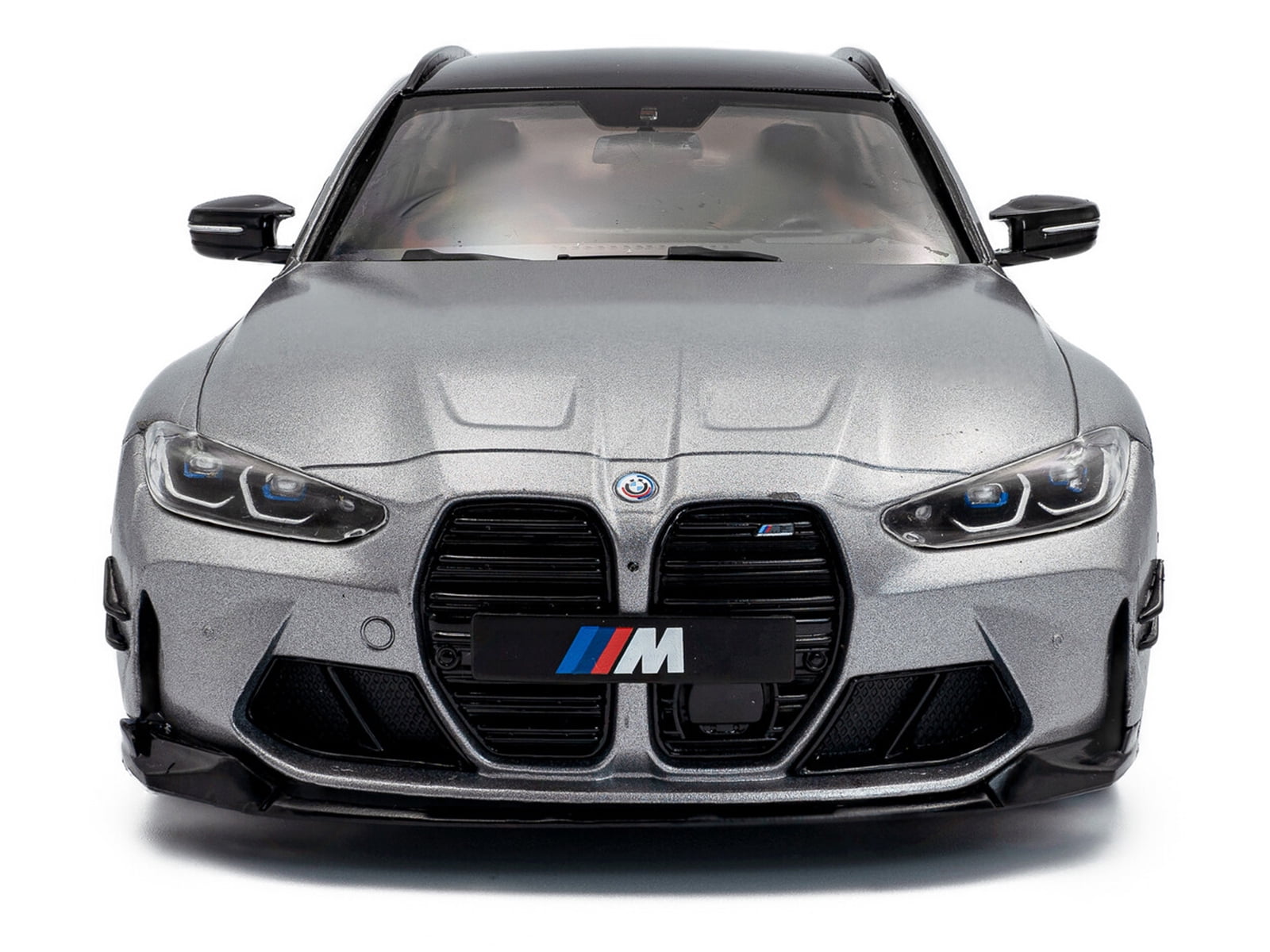 2024 BMW M3 Competition M xDrive Touring Frozen Pure Gray Metallic with Black Top 1/18 Diecast Model Car by Solido