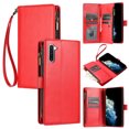 thumbnail image 1 of Compatible avec Samsung Galaxy Note 10 Étui Portefeuille Premium Fermeture Éclair Grand Espace Flip PU Cuir, 1 of 5