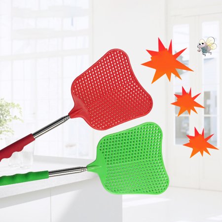 SunSunrise 5Pcs Summer Long Handle Telescopic Extendable Mosquito Pest Bug Fly Swatter