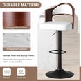 thumbnail image 6 of MOONMISS Swivel Bar Stools Set of 2, Wooden Kitchen Bar Chairs with Back, PU Leather Counter Height Barstools for Kitchen Island,, 6 of 6