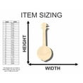 thumbnail image 2 of Unfinished Wood Banjo Shape - Craft - Music - up to 46" DIY 20" / 1", 2 of 3