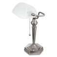 thumbnail image 2 of Alera LMP538BN Brossé Nickel & Blanc Bankers Lampe, 2 of 4