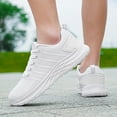 thumbnail image 3 of Dakaela Womens Mens Running Shoes Sports Walking Fashion Sneakers Mesh Casual Dress Footwear White 9, 3 of 8