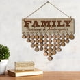 thumbnail image 3 of Bearachild Tablero de cuenta regresiva de madera, placa de calendario, decoración de pared de ambiente cálido elegante Natural, manualidades para boda, Decoración del hogar JM01089 Bearachild HA011602-03, 3 of 6