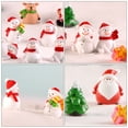 thumbnail image 4 of LOLIPPYY 10pcs Christmas Miniature Ornaments Santa Claus And Snowman Resin Doll Crafts, 4 of 7
