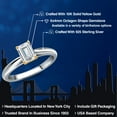 thumbnail image 2 of Gem Stone King 925 Silver and 10K Yellow Gold White Moissanite Engagement Ring for Women | 0.57 Cttw | Emerald Cut 6X4MM | Gemstone Birthstone | Size 5, 2 of 7