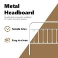 thumbnail image 5 of vidaXL Durable Metal Headboard for California King Size Beds, Easy Assembly, Classic Style White, 5 of 6