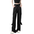 thumbnail image 3 of Danhjin Womens Cargo Pants Lightweight Travel Hiking Cargo Pants Soft Stretch Baggy Straight Casual Streetwear, 3 of 8
