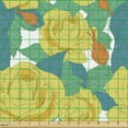 thumbnail image 2 of Garden Art Fabric by the Yard Upholstery, Colorful Romantic Buds and Roses Valentine's Day Love Flowers Botany Design, Decorative Fabric for DIY and Home Accents, Multicolor by Ambesonne, 2 of 5