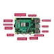 Raspberry Pi 4 Modèle B - Ordinateur Monocarte - Broadcom BCM2711 / 1,5 GHz - RAM 4 Go - 802.11a/b/g/n/ac, Bluetooth 5.0 – image 2 sur 4