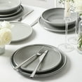 thumbnail image 2 of Earth & Clay Harmony 12-Piece Dinnerware Set Stoneware, Grey, 2 of 7