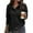 Black, variant on BXJX Women's Collared Button Sweatshirt- Pullover Fall Casual Fashion Pocket Sweatshirts Black Size L