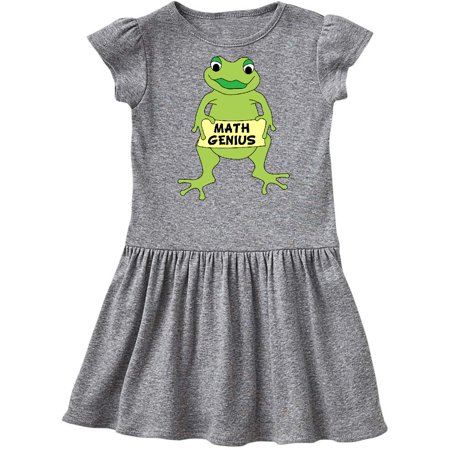 

Inktastic Math Genius Frog Gift Toddler Girl Dress