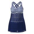 thumbnail image 6 of Itsame Beach Women's Swimsuits Sets, Solid Color Sweatshirts Dark Blue, 6 of 9