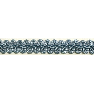 Turquoise Blue Upholstery Trim, Waves Gimp Braid, Furniture Trim, 9-10mm  23/64 Inch Wide, Col 20 
