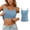 Blue, variant on Huanglei Womens's Tank Top, Padded with Built-in Bra Spaghetti Strap Square Neck Layering Tank Nylon Slim Fit Going Out (Red, Large)