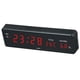 thumbnail image 2 of Reloj Despertador Pantalla Temperatura Humedad rojo, 2 of 7
