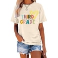 thumbnail image 2 of T-Shirt à Manches Courtes pour Femmes Seductiva Offres du Jour Liquidation T-Shirt à Col Rond Imprimé à Manches Courtes pour Femmes pour la Rentrée Scolaire, 2 of 5