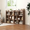 thumbnail image 4 of Costway 1 PCS 7-cube Bookcase Open Storage Shelf with Anti-tipping Kits for Living Room Walnut, 4 of 9