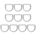 thumbnail image 1 of 10 hebillas metálicas semicirculares con resorte para llavero, de aleación de zinc, con ganchos a presión, con resorte, hebilla para llavero, anilla plana en D para monederos, 1 of 7