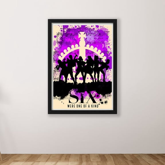 Six The Musical Poster Minimalist Broadway Art Print, Unframed Paper Poster 8x10in