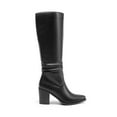 thumbnail image 2 of DREAM PAIRS Women's Knee-High Boots, Comfortable Chunky Block Heel Pointed Toe Pull On Side Zipper  Slouch Riding Boots, 2 of 7