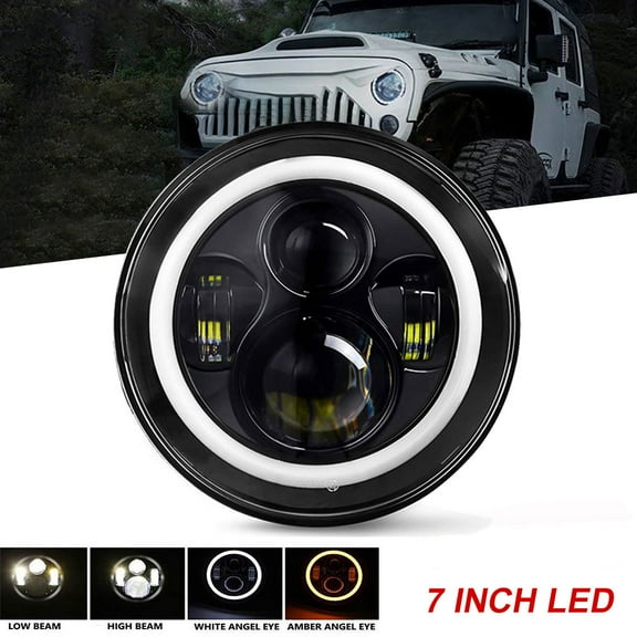 For Suzuki Marauder VZ 800 1600 Boulevard 7"inch LED Headlight Angel Eyes Light