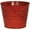 Cayenne Red, variant on Fluer De Lis Series Metal Flower Pot, 8", Cayenne Red 8 inch planter, 4"