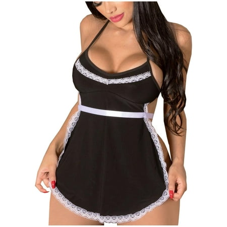 

Strapless Bras for Women Adhesive Bra Women Elegant Maid Maid Uniform Pajamas Nightdress Suit Elegant Underwear Suit Pumping Bra Hands Free Womens Underwear Cotton Clearance Black S