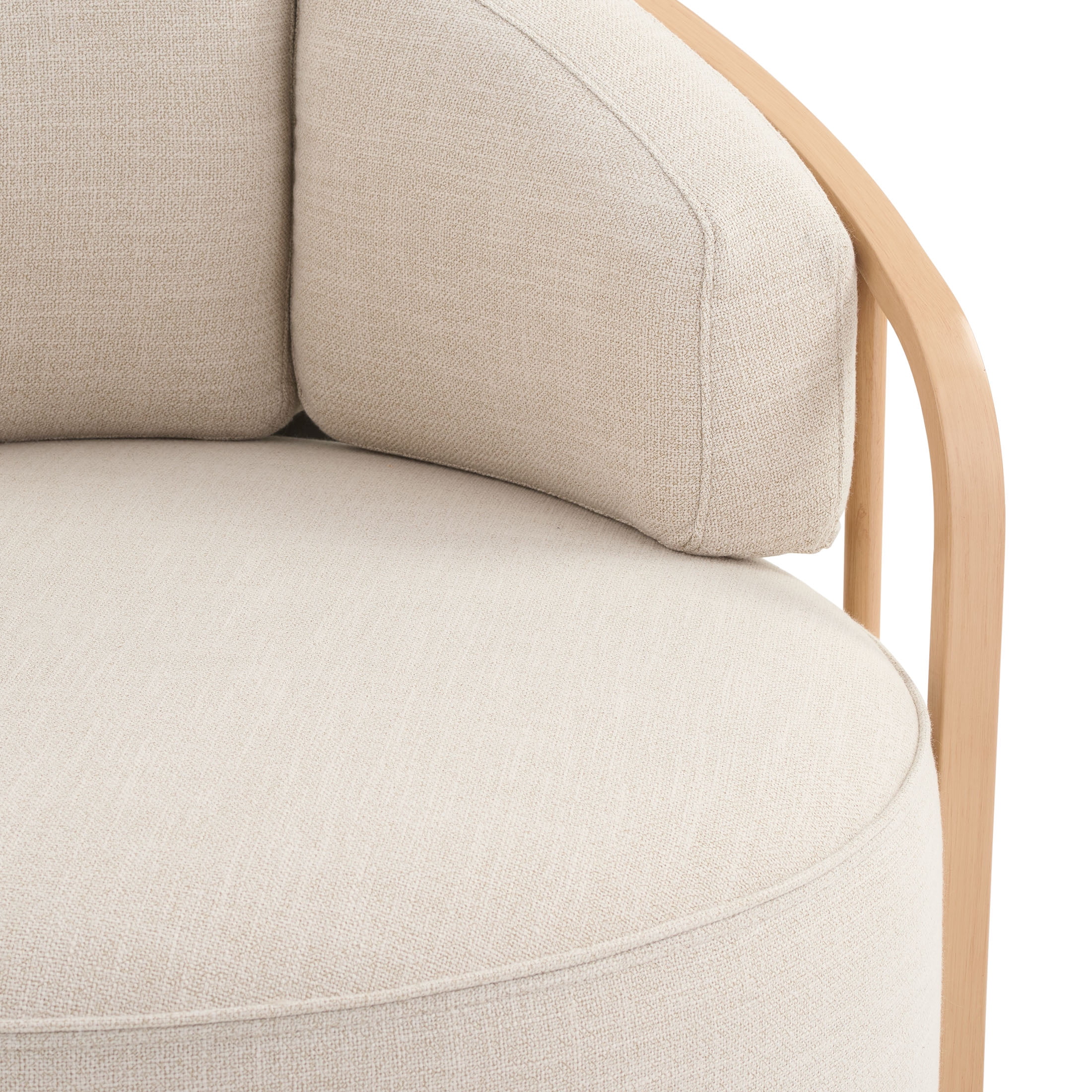 Better Homes & Gardens Lillian Swivel Birdcage Accent Chair, Cream Linen